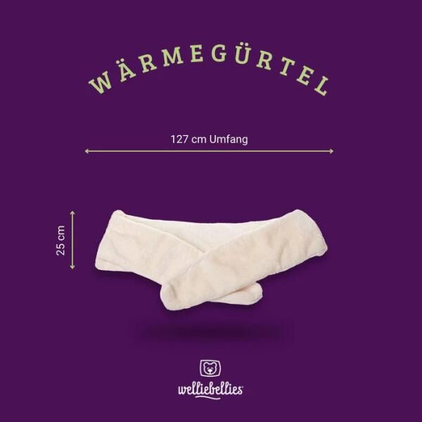 COSELLE Wärmegürtel mit Bio-Hirse Füllung, für Rücken, Bauch oder Unterleib, bis zu 90 min. Wärme