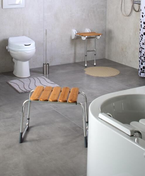 RIDDER Bad-Hocker Pro höhenverstellbar Gesamtabmessung: ca. 59,5 x 36 x 41,5-54 cm