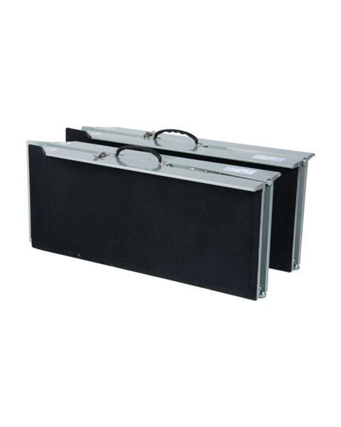 Mobilex DF-180 Aluminium zweifach faltbare Kofferrampe für Rollstühle Länge 180 cm, belastbar bis 30
