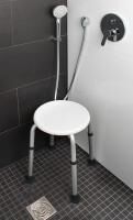 Vorschau: Vital Comfort Aluminium Duschhocker höhenverstellbar mit rutschfesten Gummifüßen