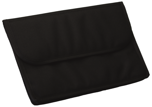 MORITZ REHA-HILFEN Rollstuhlarmlehnentasche flach 28 x 3 x 18 schwarz mit Klettverschluss