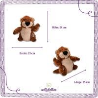 Vorschau: welliebellies® "Biber groß" Wärmekuscheltier mit Bio-Hirse-Füllung, spendet bis zu 90 min Wärme