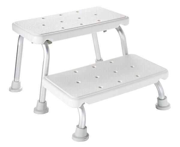RIDDER Zweistufenschemel Sam, weiß, PE / Aluminium, Belastbarkeit 150 kg