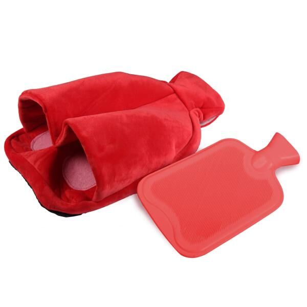 Vital Comfort Fleece Fußwärmer inklusive Wärmflasche zur Anwendung im Sitzen und Liegen