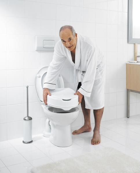 RIDDER WC-Sitzerhöhung Sam ca. 10 cm mit Hygieneausschnitte, leicht zu befestigen u. TÜV geprüft