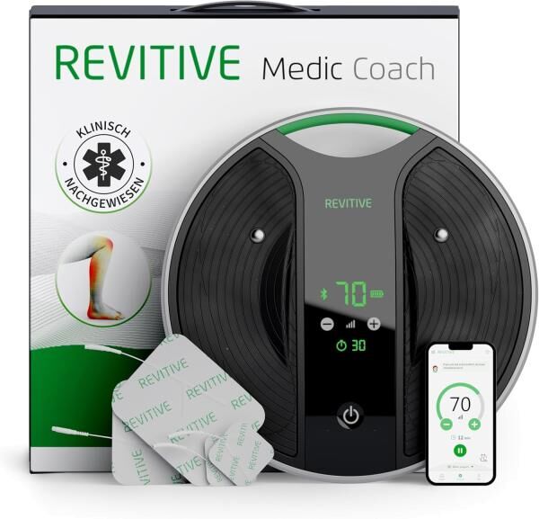 REVITIVE Medic Coach Durchblutungs-Stimulator appgesteuert für Beine und Knie