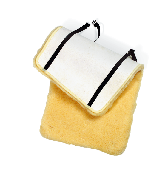 MORITZ REHA-HILFEN Anti-Dekubitus-Rollstuhlauflage 40 x 85 cm aus echtem Lammfell