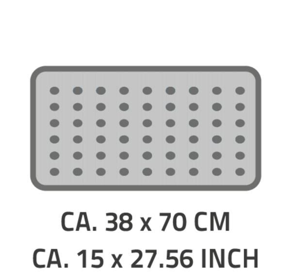 RIDDER Badewanneneinlage Loup 38 cm x 70 cm transparent mit Saugnäpfen aus synthetischem Kautschuk