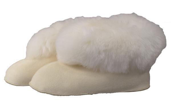 MORITZ REHA-HILFEN Hüttenschuhe für den Innenbereich aus echtem Lammfell und rutschfester Sohle