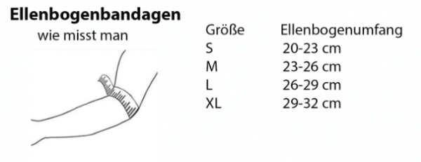 ANTAR Ellenbogenbandage mit Silikonverstärkungen sorgen für eine leichte Kompression am Ellenbogen