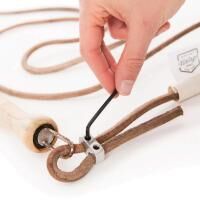 Vorschau: ARTZT Vintage Series Springseil aus Echtleder mit Holzgriffen, längenverstellbar