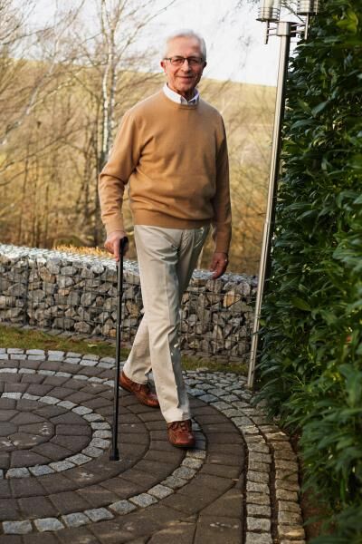 RIDDER Gehstock Ally faltbar mit Aufhänglasche schwarz, höhenverstellbar 80,5 bis 90,5 cm