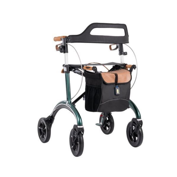 SALJOL CR54 faltbarer Carbonrollator mit Gangschaltung und Bremsen inkl. Einkaufstasche