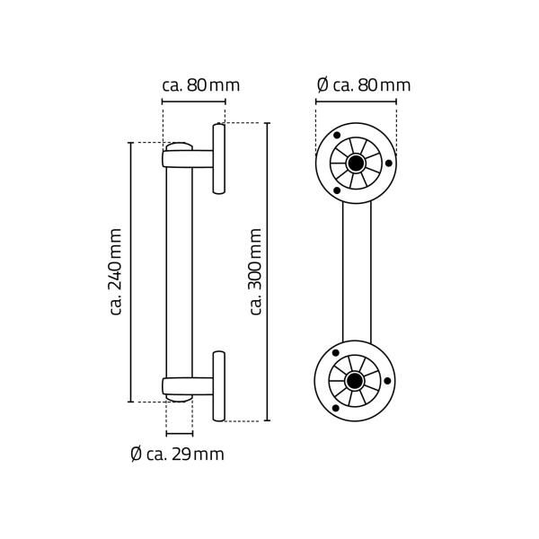 RIDDER Bad Haltegriff Pro mit ergonomisch geformter Grifffläche in verschiedenen Längen