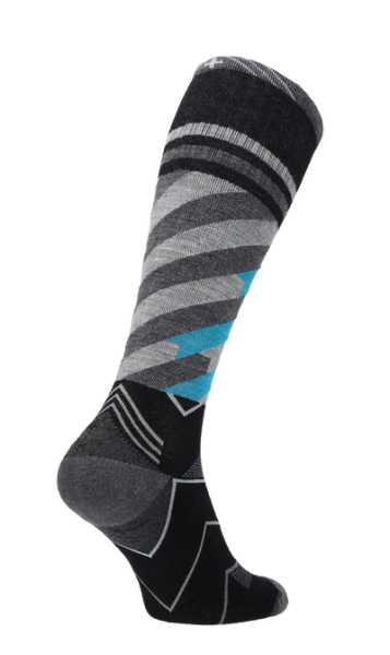 SockWell CYCLONE Damen hohe Sportsocken mit leichter Kompression 15-20 mmHg Black