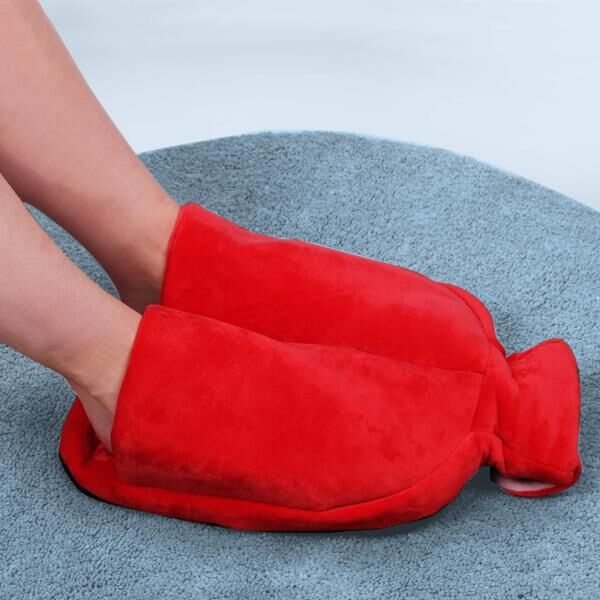 Vital Comfort Fleece Fußwärmer inklusive Wärmflasche zur Anwendung im Sitzen und Liegen