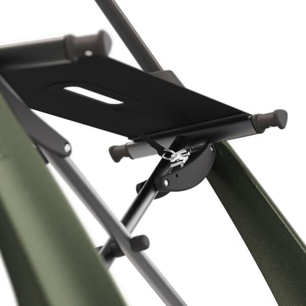 RUSSKA Overland faltbarer Carbon Offroad-Rollator mit Gummireifen und festen Vorderradgabeln