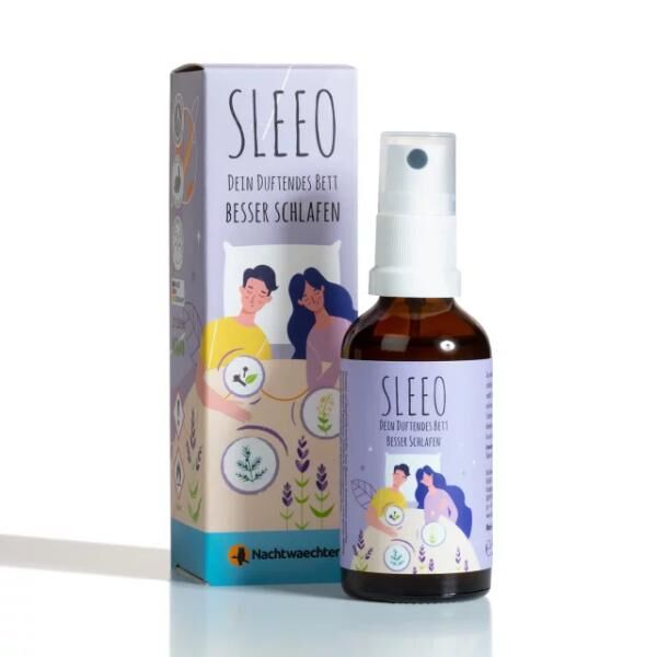 Nachtwaechter SLEEO Besser Schlafen Schlaf- und Raum-Duft 50ml mit 100% naturreiner Pflanzenkraft