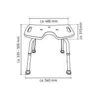 Vorschau: Ridder Bad Hocker Sam mit Hygieneausschnitt, höhenverstellbar