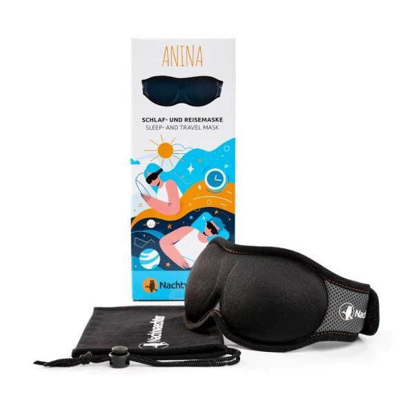 Nachtwaechter 3D+ ANINA Reise- und Schlafmaske mit breitem und flexiblem Komfort-Band