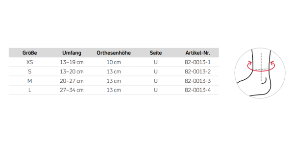 DJO Global AIRCAST® Podalib atmungsaktive Fußhebeorthese mit biegsamer Textilstruktur