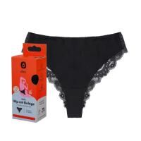 Vorschau: dais Periodenunterwäsche Brazilian Daily mit Spitze u. Einlage, für leichte Tage, 3er Bundle Schwarz