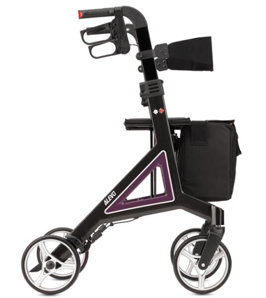 B&B Alevo Carbon Leichtgewichtrollator mit Komfortsitz inkl.Tasche, faltbar