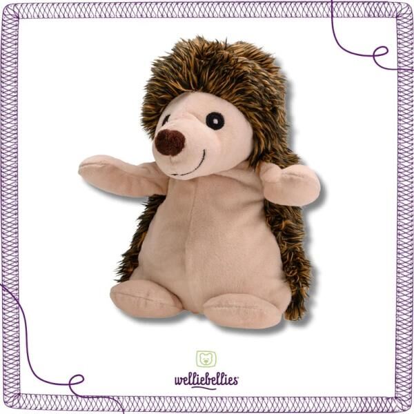 welliebellies® "Igel groß" Wärmekuscheltier mit Bio-Hirse-Füllung, spendet bis zu 90 min Wärm