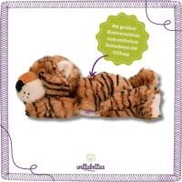 Vorschau: welliebellies® "Tiger groß" Wärmekuscheltier mit Bio-Hirse-Füllung, spendet bis zu 90 min Wärme