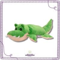 welliebellies® "Krokodil groß" Wärmekuscheltier mit Bio-Hirse-Füllung, spendet bis zu 90 min Wärm