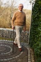 Vorschau: RIDDER Gehstock Ally faltbar mit Aufhänglasche schwarz, höhenverstellbar 80,5 bis 90,5 cm