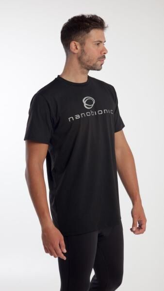 Nanobionic® Iconic Shirt mit Infrarot-Technologie für Herren in schwarz/silber