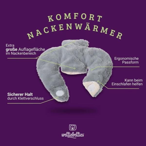 COSELLE Nackenwärmer "Komfort" mit Bio-Hirse Füllung, spendet bis zu 90 min Wärme