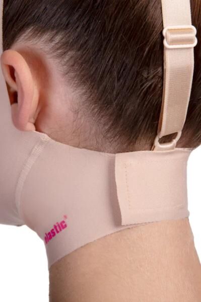 LIPOELASTIC FM02 Gesichtsbandage nach Operationen mit Klettverschluss im Nacken und am Kopf