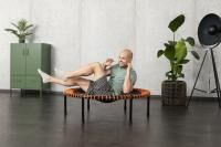 Vorschau: bellicon Trampolin Klassik mit Klappbeinen, 100 cm für Basisübungen, starke Seilringstärke