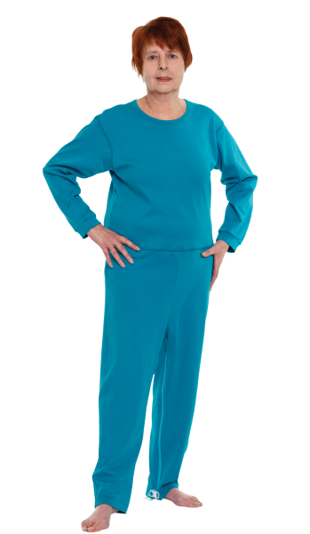 suprima CareFunction Inkontinenz Pflegeoverall Kurzgröße, teilbarer Reißverschluss am Bein