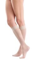 Vorschau: BAUERFEIND Venotrain Act Sheer transparente Stützstrümpfe 70 o. 140 den mit Spitzenhaftband