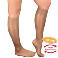 deeel Basics 5 Paar venenfreundliche Fein-Kniestrümpfe mit Spezial-Komfortbund 30 DEN
