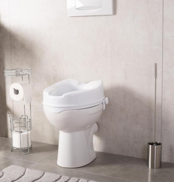 RIDDER WC-Sitzerhöhung Sam ca. 10 cm ohne Deckel mit Hygieneausschnitte, TÜV geprüft