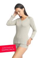 Vorschau: SILVER25 Langarmshirt Raglan im Doppelpack mit Silberfäden für Damen mit Neurodermitis