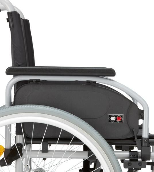 Bischoff & Bischoff S-Eco 300 Standard-Rollstuhl mit Kniehebelbremse, Trommelbremse u. Ankipphilfe