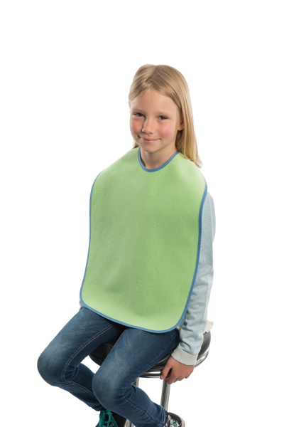 suprima Ess-Schürze/Lätzchen für Kinder mit Schlaufenverschluss, grün, Größe 78 x 36 cm