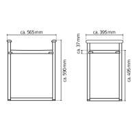 Vorschau: RIDDER Bad-Hocker Zac XXL schwarz, mit Armlehnen für leichteres Aufstehen