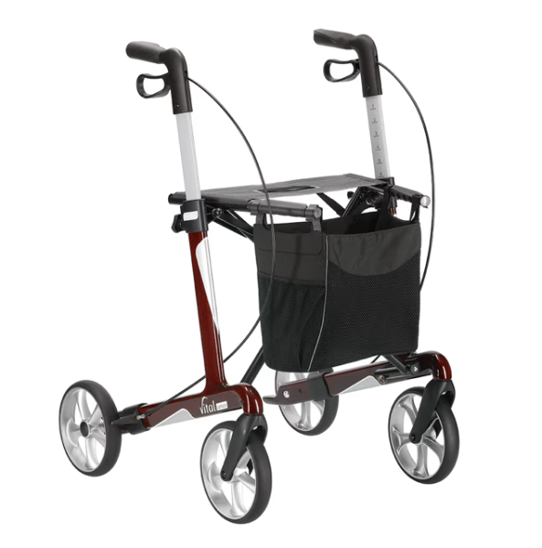 RUSSKA Vital Plus Carbon-Rollator mit weichen Rädern, versch. Sitzhöhen und Farben