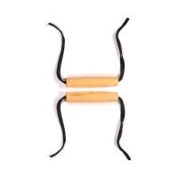 Vorschau: FLEXVIT ergonomisch geformte Griffe aus Holz für Zug- und Druckübungen inkl. Karabinern