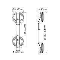Vorschau: RIDDER Bad Reise-Sauggriff Jim M-L ausziehbar, weiß, Gesamtlänge maximal: ca. 57,5 cm
