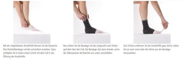 Ofa Dynamics Kniebandage unterstützt durch ihre komprimierende Wirkung und Verstärkungselemente