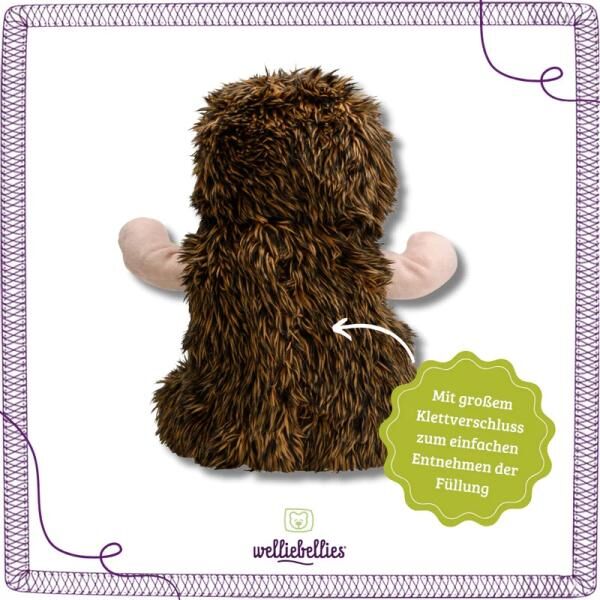 welliebellies® "Igel groß" Wärmekuscheltier mit Bio-Hirse-Füllung, spendet bis zu 90 min Wärm