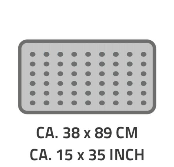 RIDDER Badewanneneinlage Park aus 100% TPE in Braun - 38 x 89 cm mit Saugnäpfen