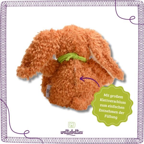 welliebellies® "Hase groß" Wärmekuscheltier mit Bio-Hirse-Füllung, spendet bis zu 90 min Wärme